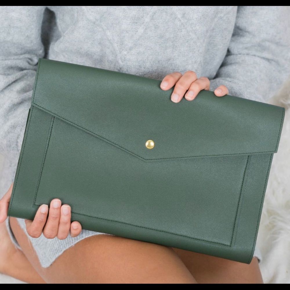 Glass Ladder Co. Megan Portfolio Clutch Sage Green